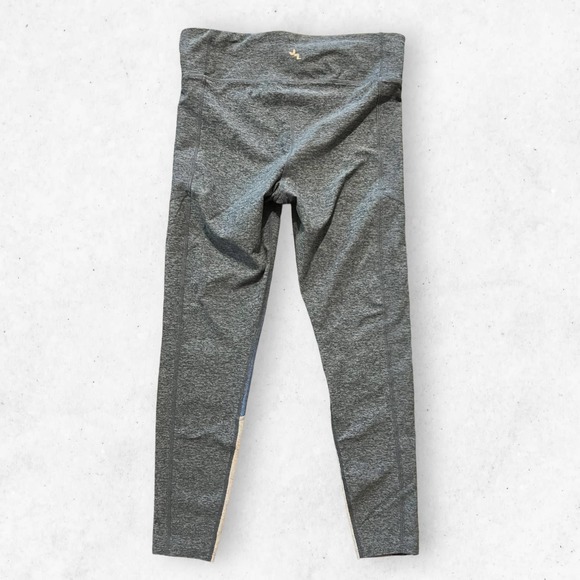 JoyLab Capri Leggings Women's Size M Blue Patchwork Legs Low Mid Rise - Picture 2 of 9